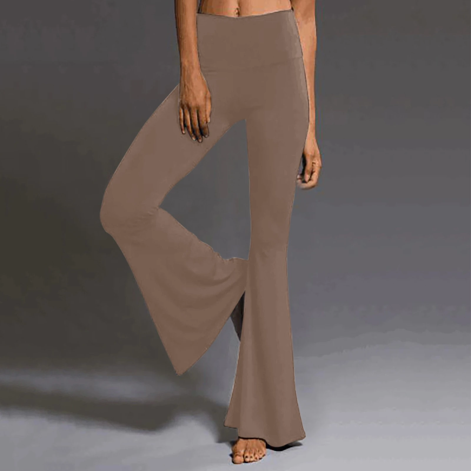 High Waist Wide Leg Long Palazzo Bell Bottom Yoga Pants