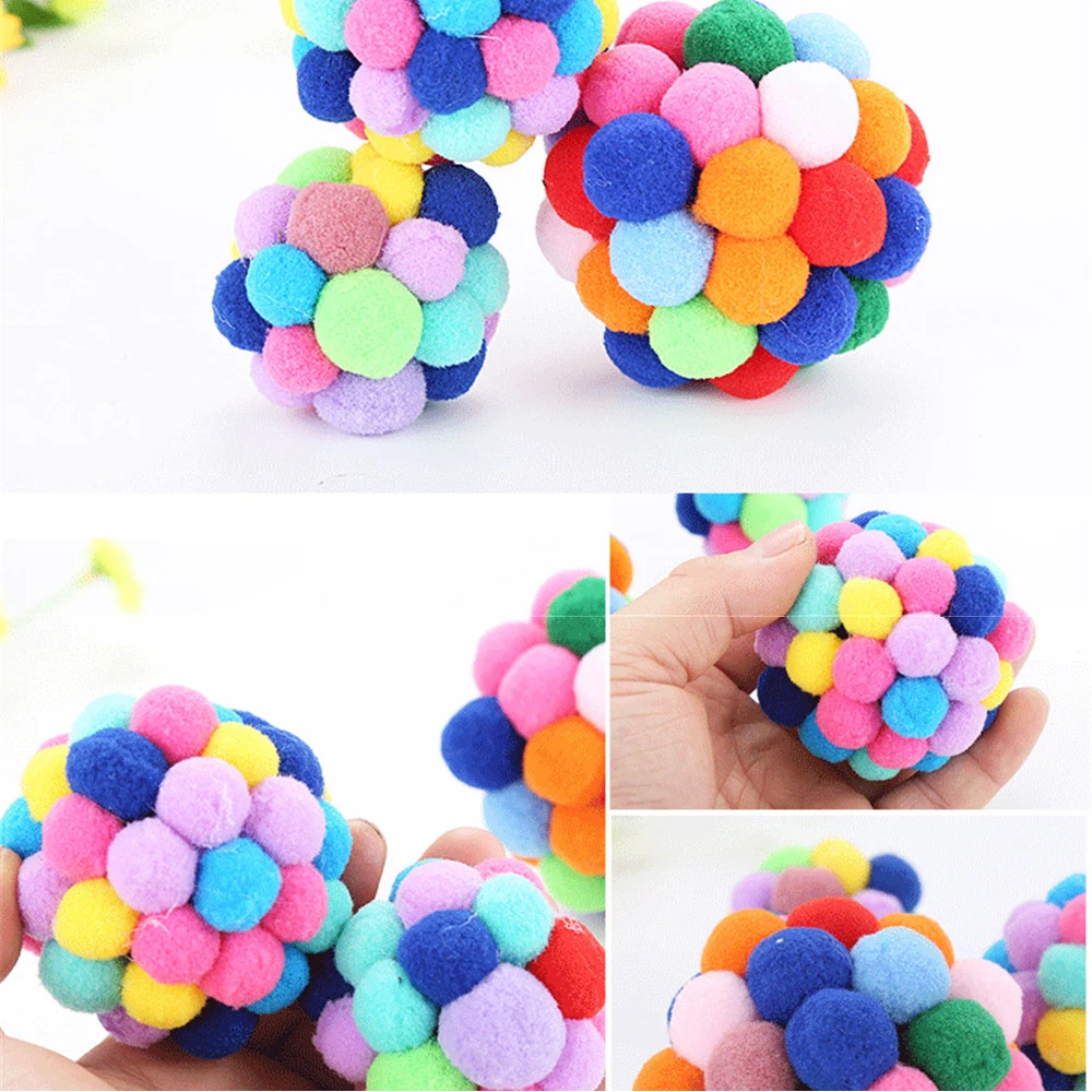 1Pcs Colorful 5cm Cat Toy Ball Interactive Cat Toys Play Chewing Rattle Scratch EVA Ball Training Pet Supplies (3)