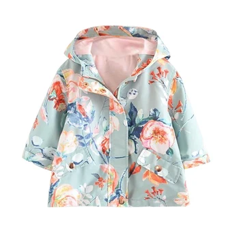

Little maven Girls Windbreaker Fall Children's Jackets Flower Little Girls Coats 2-7Years Kids Jacket Coat Baby Hoodies Clothes