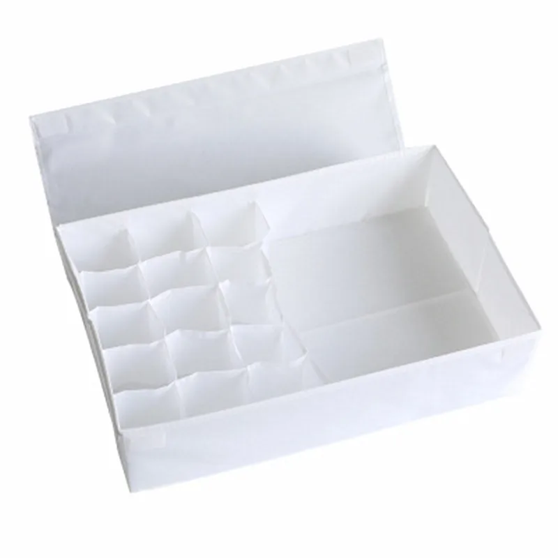 White 16 Grids Моющийся контейнер для хранения вещей нижнее белье Носки Органайзер для одежды ящик коробки для шкафов для бюстгальтера - Цвет: White 16 Grids