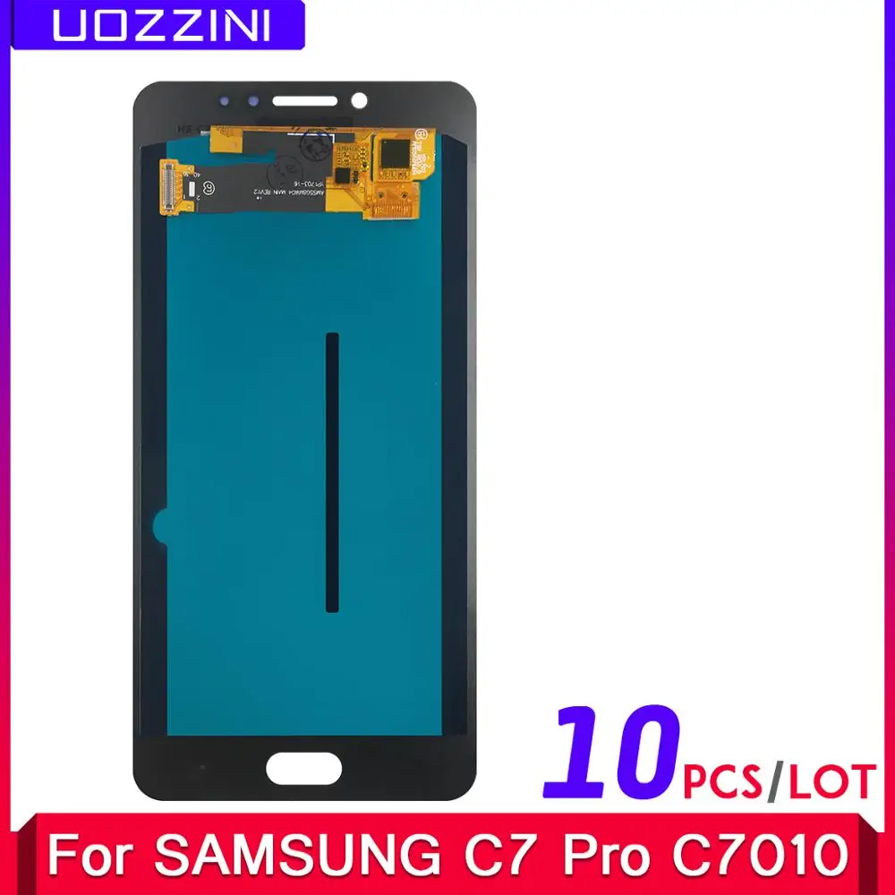 

10 Pcs/Lot New AMOLED For Samsung Galaxy C7 Pro C7010 LCD Display Touch Screen Digitizer Assembly Replacement
