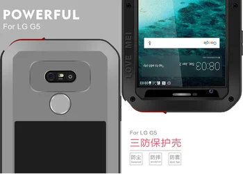 

For LG G5 case cover 5.3 inch LOVE MEI Shock Dirt Proof Water Resistant Metal Armor Cover Phone Case for LG G6 cover 5.7 inch