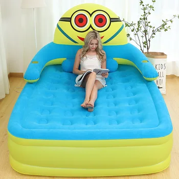 

Cartoon Inflatable Bed Two Households With Tent Thickened Air Cushion Folding Bed Lazy Single Inflator Simple Mattress Portable