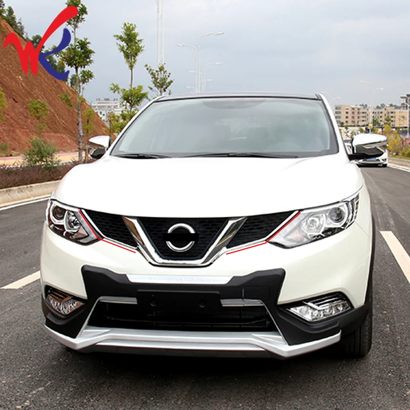 Лояльность для Nissan Qashqai 2015 2016 2017 передняя фара решетка бровей накладка рамка ABS