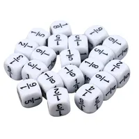 10 Pcs/set Fraction Dice White 16*16mm Fractional Number Dices Montessori Educational Kids Math Toys for Children Games Toys 2
