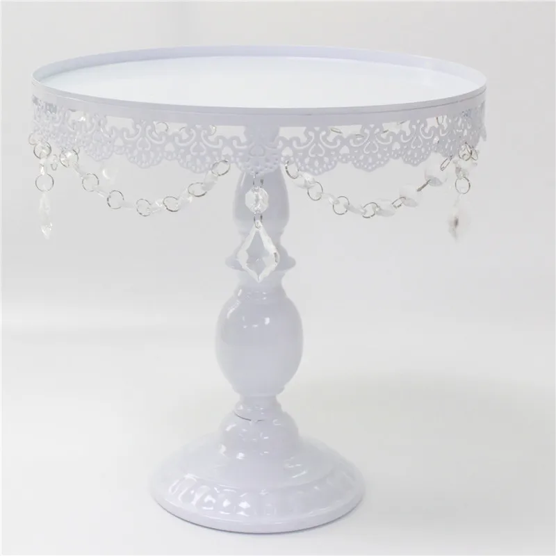 White 30cm height Золото цвета: белый, серебристый металлическая, для подставки для пирожных с украшением в виде кристаллов для искусственный цветок мяч Свадебный букет стойка для фруктов с плиты лоток подсвечник полки - Цвет: White 30cm height