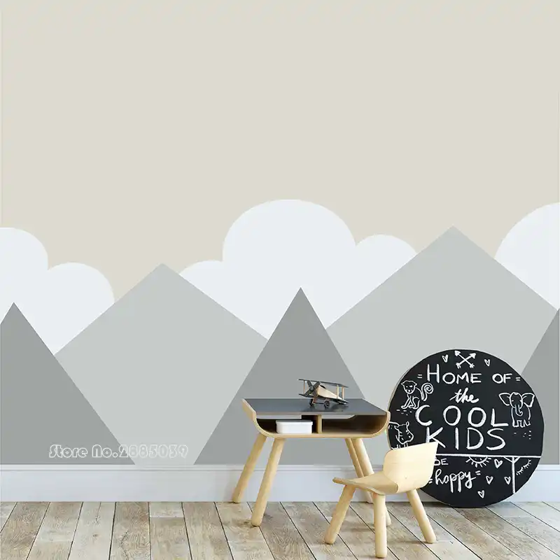 baby room mountain mural