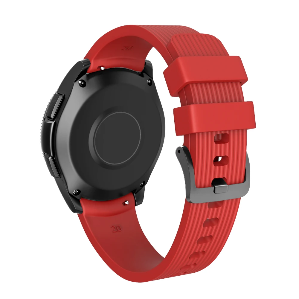 Силиконовый ремешок для часов samsung Galaxy S3 Watch 42 мм 46 мм полосатый сменный Браслет ремешок для SM-R800 SM-R180 22 мм 20 мм