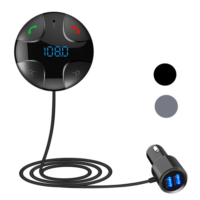 

bluetooth Car Kit LCD Handsfree FM Transmitter Cigarette Lighter Wireless MP3 Player Support TF Card Music Play Dual USB Charger
