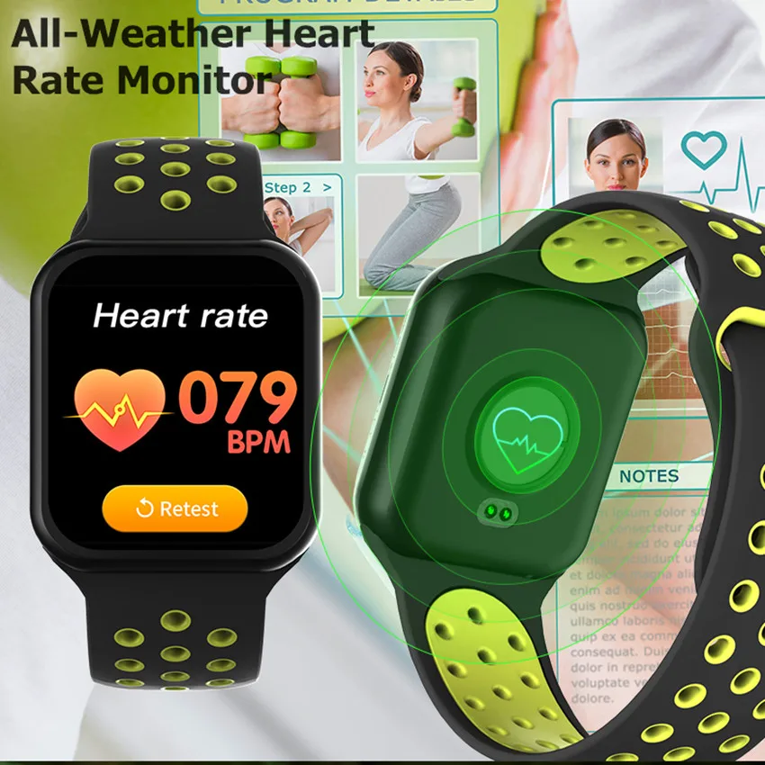  Upgraded F8 Smart Watch Heart Rate Monitor Fitness Tracker Bracelet IP67 Waterproof Smartwatch 15 D - 4000127224906
