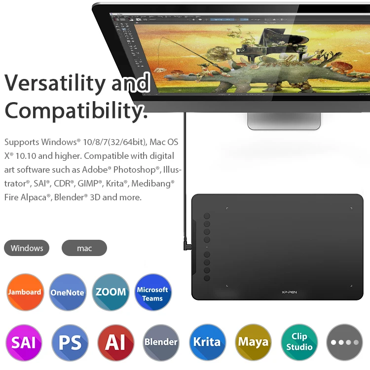 XPPen Deco01 V1 Tablet graficzny rysunek cyfrowy tabletki 8192 poziom sztuki animacji dla dzieci Windows baterii darmowy długopis 5 XPPen Deco01 V1 Tablet graficzny rysunek cyfrowy tabletki 8192 poziom sztuki animacji dla dzieci Windows baterii darmowy długopis 5