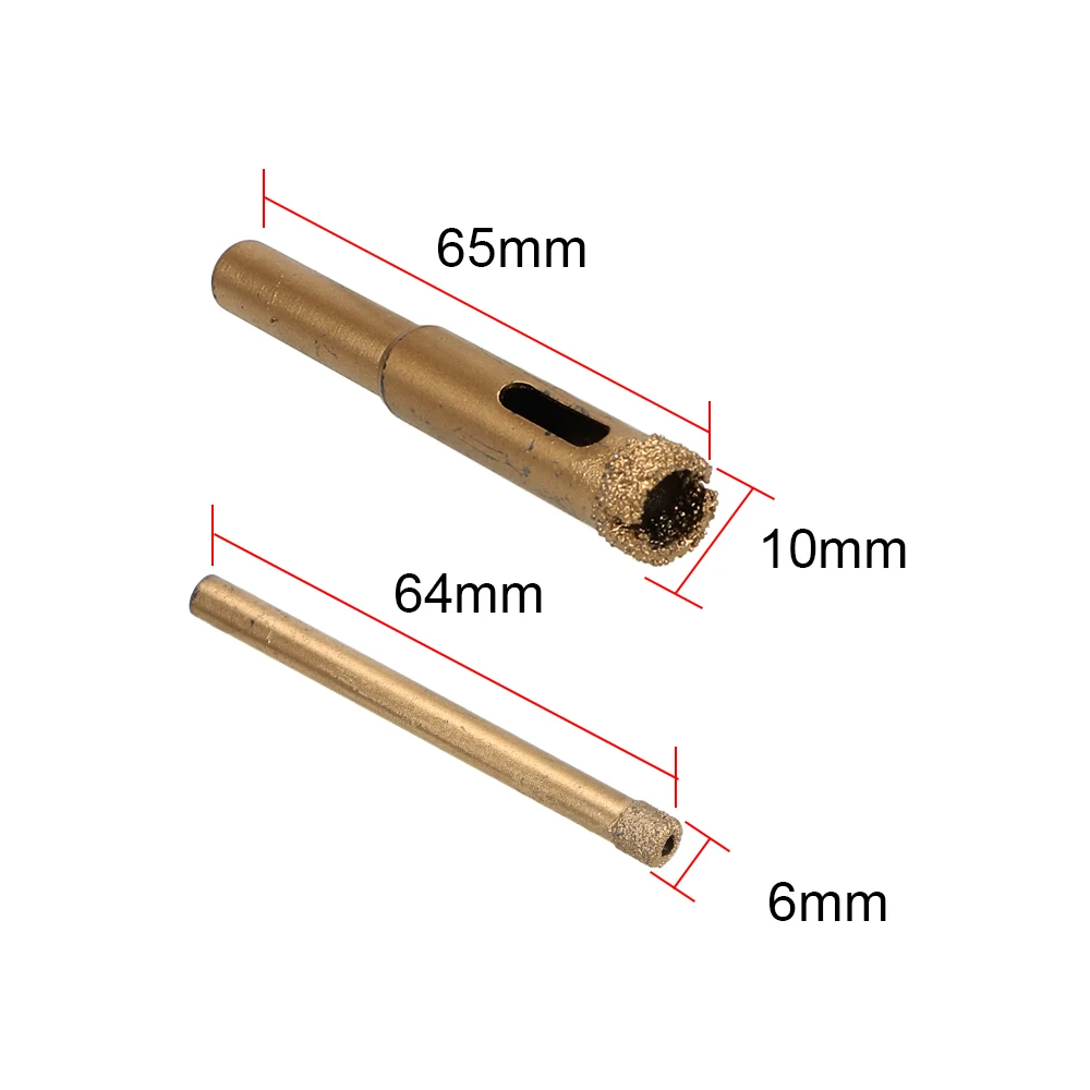 NICEYARD, 1 шт., 6 мм, 10 мм, стеклянная дырочка для изготовления Сверл с алмазным покрытием, аксессуары для сверл, сверла для сверления, сверла для резки стекла, гранита