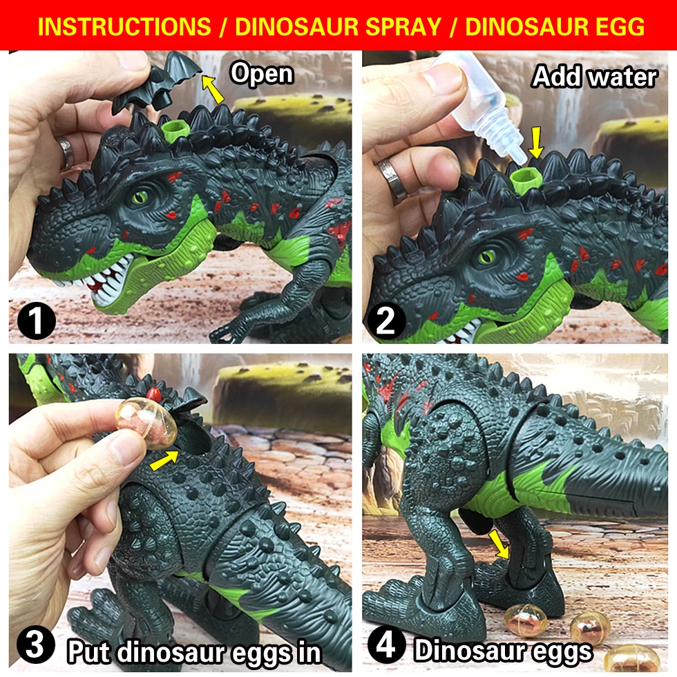 Динозавр RC тираннозавр рекс животное дистанционное управление звук Dinobot электрические ходячие Животные Игрушка музыкальный светильник-спрей детская игрушка