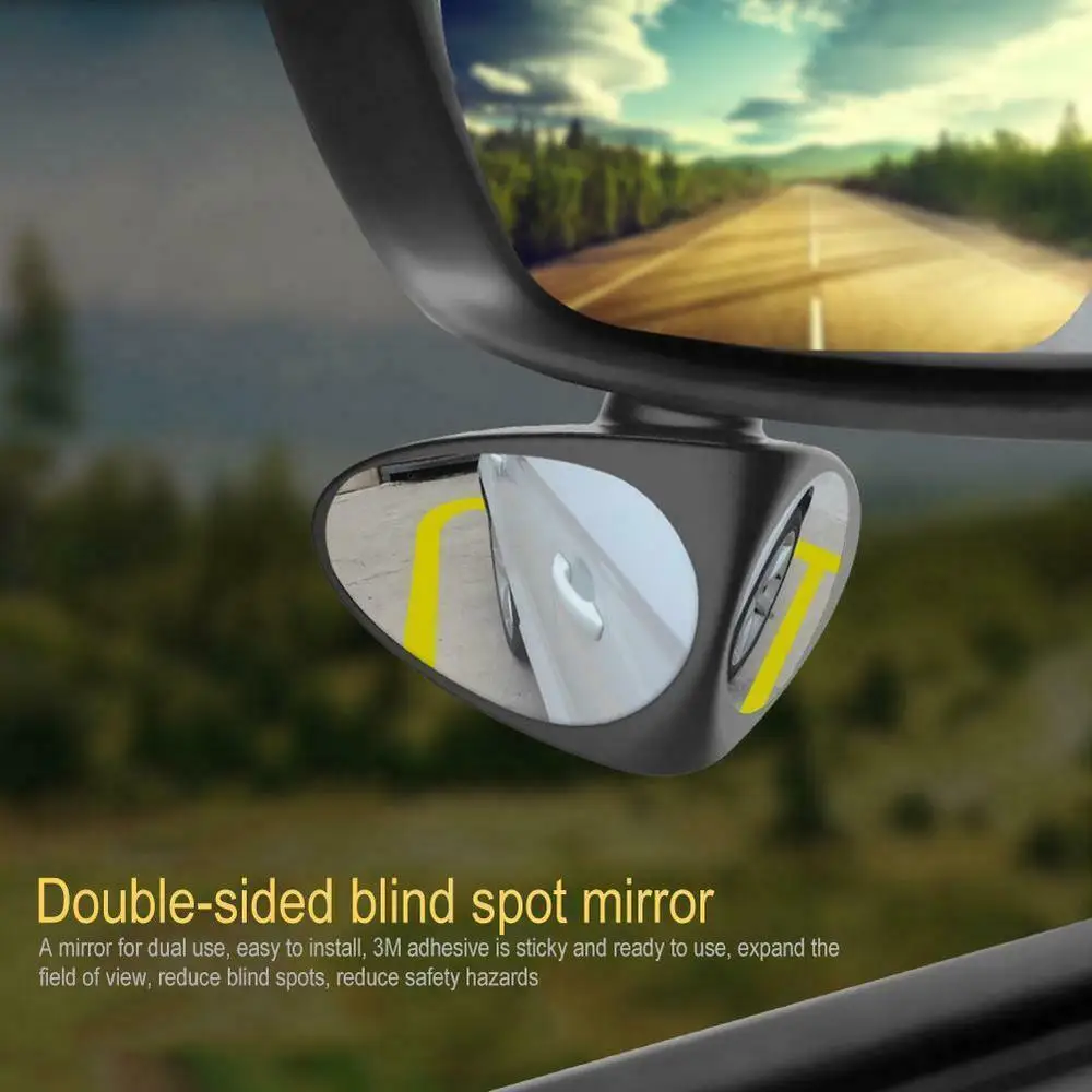 

Car Blind Spot Convex Mirror Covers 360 Degree Two Sides Rotatable Exterior Rear View Wide Angle Parking Mirror Accessories