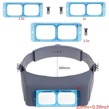 

Head-mounted Welding Repair Magnifier Head Band Optivisor Eye Loupe 4 Lens