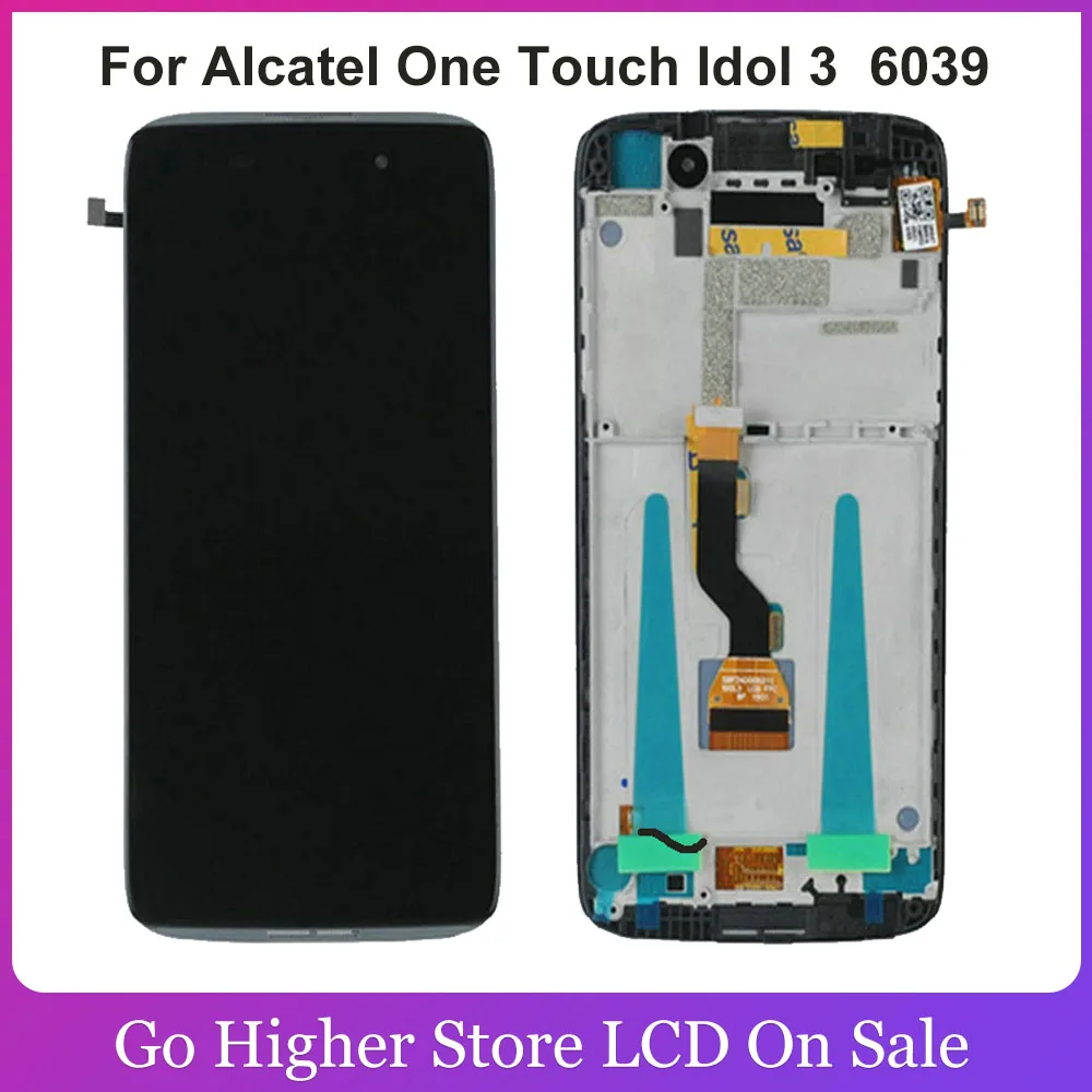 4.5'' For Alcatel One Touch Idol 3 6039 OT6039 6039A 6039K 6039Y LCD Display Digitizer Screen Panel Assembly + Frame | Мобильные