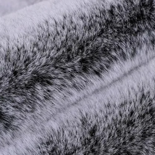 Rex Кролик окрашенные волосы белый наконечник мягкий Лисий меховой шарф-воротник волосы мяч украшение на ткань полиэстер имитация меха ткань 1500gsm ворс 2 см - Цвет: as picture