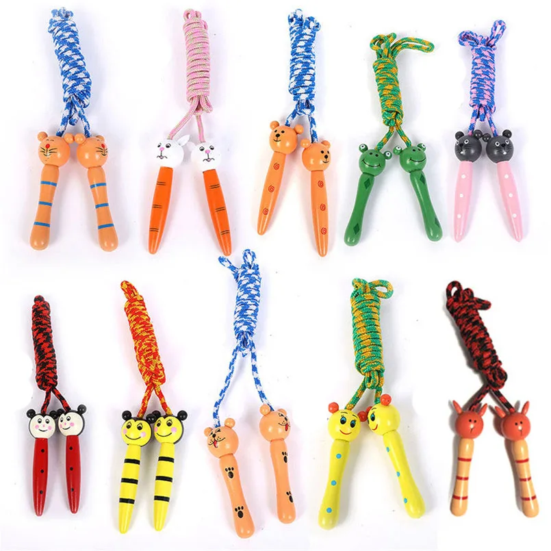 Скакалка детская деревянная с деревянной ручкой 1 шт.|Спортивные игры| |