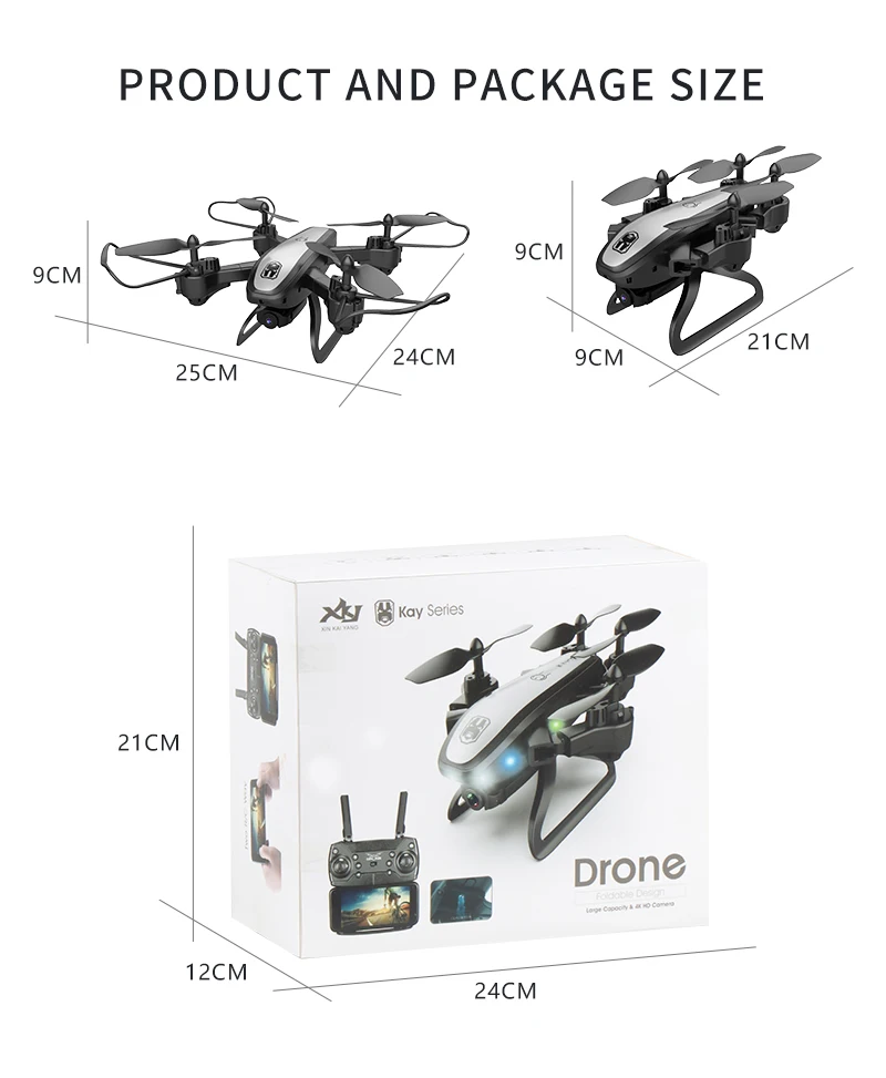 KY909 складной Профессиональный Дрон с камерой 4K HD WiFi FPV широкоугольный оптический поток RC Квадрокоптер Вертолет игрушки E520S SG106