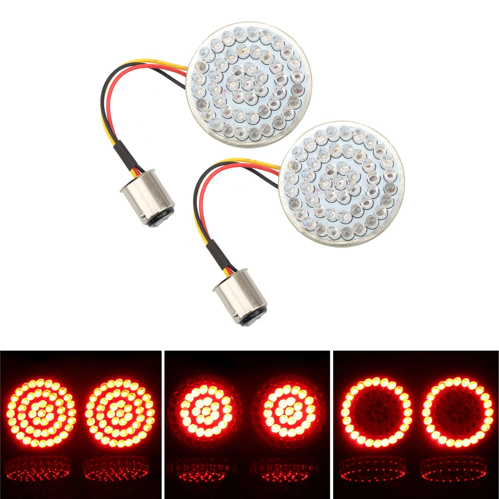 

Motorcycle Bullet Turn Signal Indicator Light 1156 1157 LED For Harley Sportster XL 883 1200 Softail Dyna Touring Tri Glide CVO