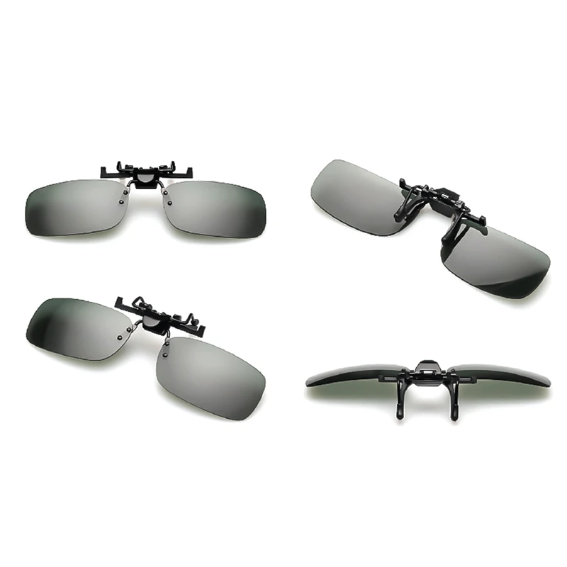 Поляризованные прикрепляемые солнцезащитные очки для вождения ночного видения линзы солнцезащитные очки мужские анти-UVA для мужчин и женщин с чехлом и стеклами ткань - Название цвета: GY