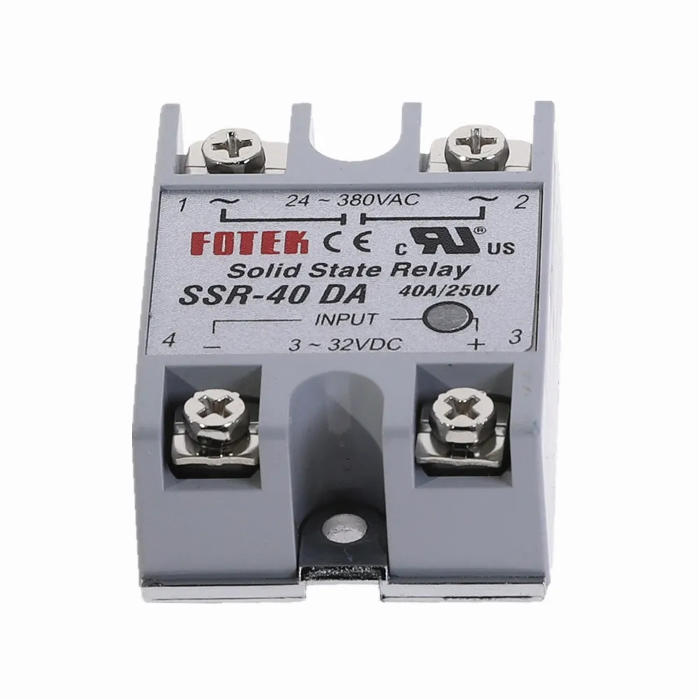 Heat Sink DIY SSR40AA Solid State 40A Relay Module 80250V AC 24380V