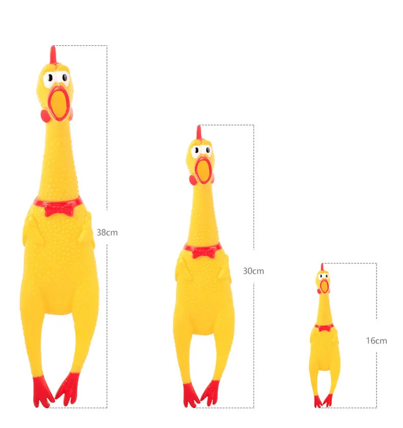 1 шт. питомцы игрушечные собаки кричащая курица сжимает звук игрушка для собак супер прочный и смешной скрипучий желтый резиновый курица собака жевательная игрушка - Color: Yellow
