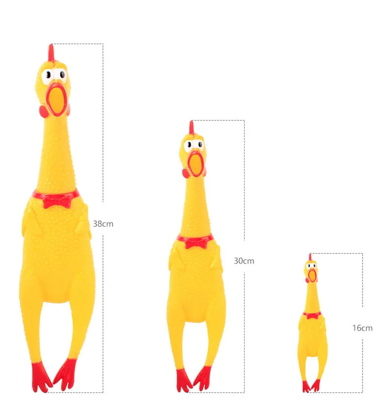 Yellow 1 шт. питомцы игрушечные собаки кричащая курица сжимает звук игрушка для собак супер прочный и смешной скрипучий желтый резиновый курица собака жевательная игрушка - Color: Yellow