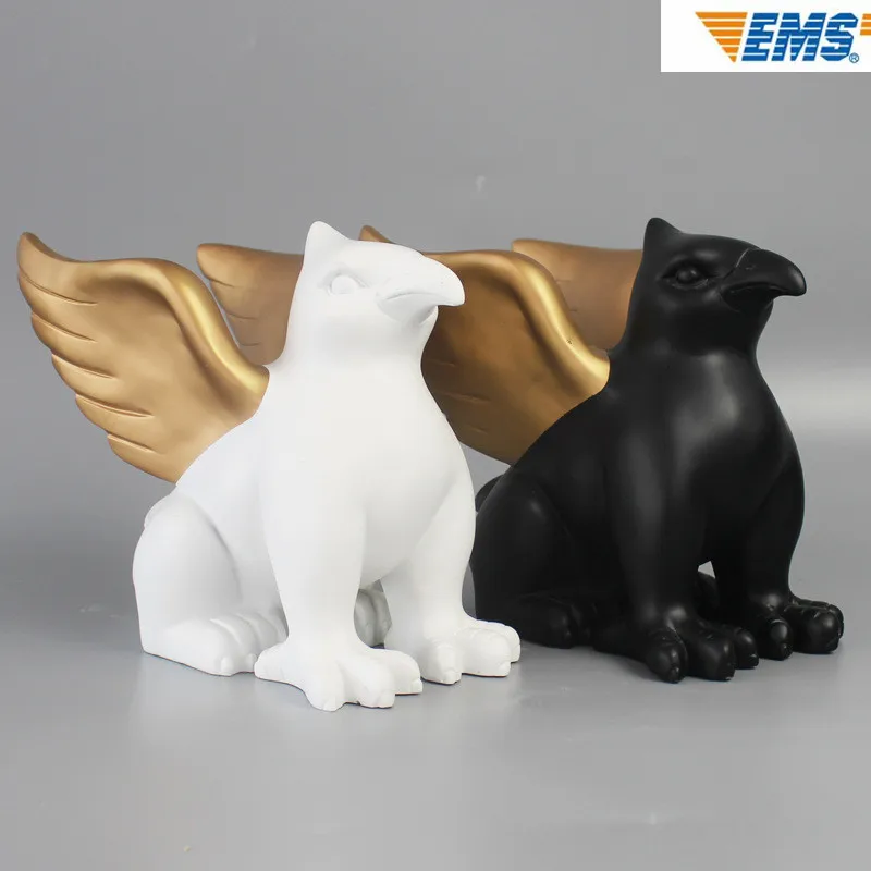 

Griffin Statue Modern Abstract Animal Art Model Nordic Style Crafts Wine Cabinet Modern Living Room Ornament Y1024