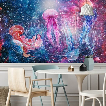 

Psychedelic Jellyfish Tapestry Indian Mandala Tapestry Wall Hanging Bohemian Gypsy Psychedelic Tapiz Witchcraft Tapestr