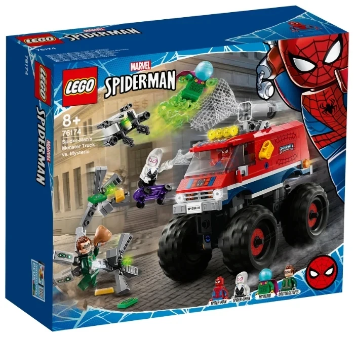 Designer Lego Marvel Super Heroes 76174 monster truck Spider Man vs Misterio | Игрушки и хобби