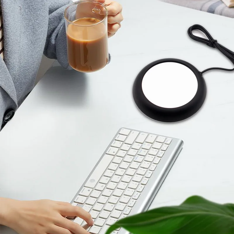 Electric Keep Drink Warm Heater Mugs Coaster Warmer Heat Portable Beverage Mug Mat Original USB Wood Grain Cup