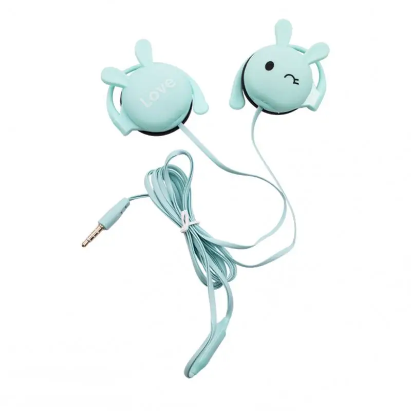 Cartoon Cute Rabbit Sport Earphone Wired Super Bass Noise Reduction 3.5mm Earbud Built-in Microphone Hands Free Hot | Электроника