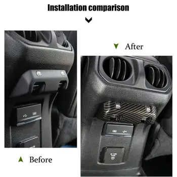 

For Jeep Wrangler JL 18+ Decor Frame Carbon Fiber Black Accessories Window Frame