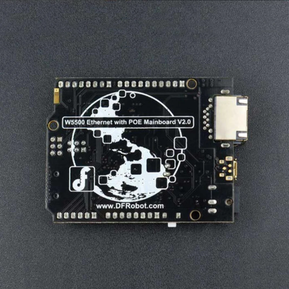 DFRobot Модернизированный W5500 Ethernet с ATmega32u4 и POE плата управления v2.0 совместим с Arduino для IOT intel of things