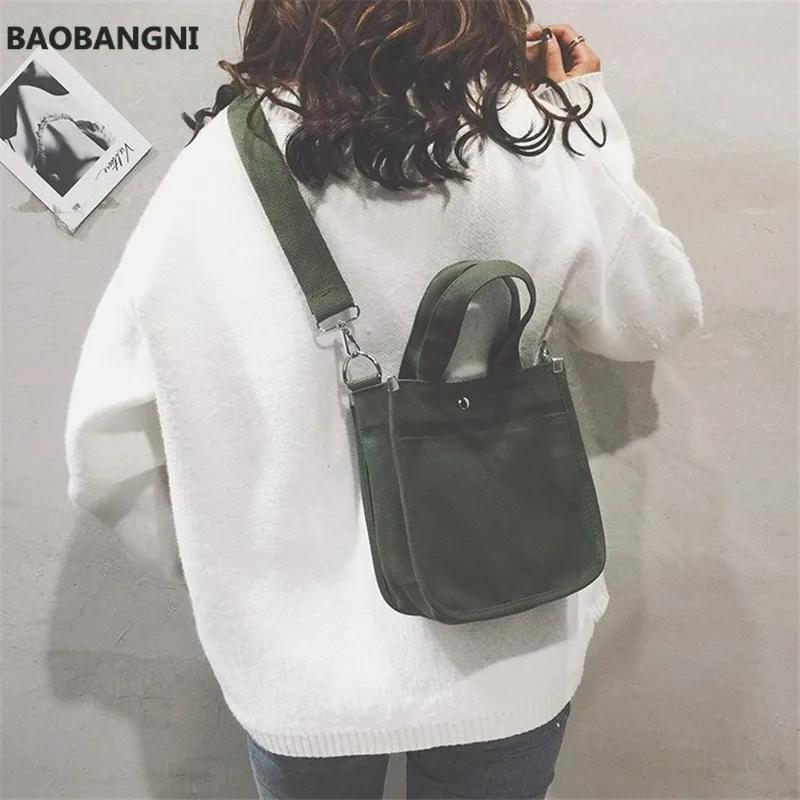 

Women Canvas Zipper Shoulder Bag Small Cotton Cloth Handbag Casual Tote Female Eco Crossbody Bag Vintage Messenger Purse