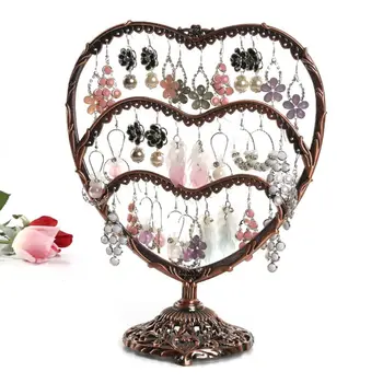 

Heart Shape Jewelry Tree Earring Display Holder Storage with Hooks and Tiers new