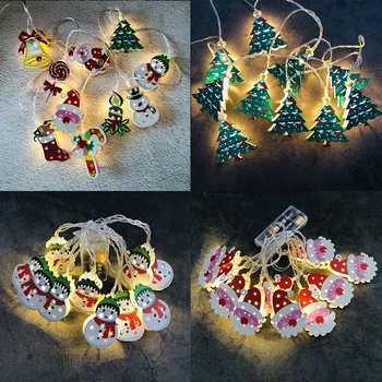 

1.65m 10Leds Chrsitmas Decoration Santa Claus Snowman Led Light String Festival Party Home Decor Xmas Tree Ornament Garland