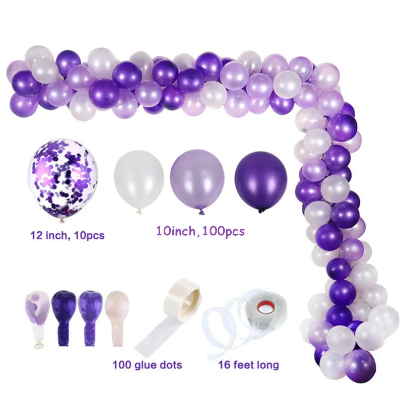 112pcs 100 шт./компл. розового цвета белого золота шары арки гирлянды Baby Shower девичник День рождения фон хром балон отделка Globos - Цвет: 112pcs