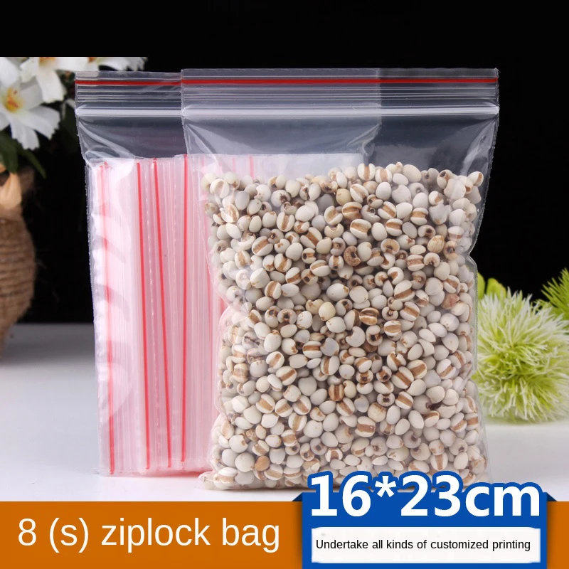 Мешок с молнией яркого цвета прозрачный Пластик сумка упаковочный пакет 16X23cm 8