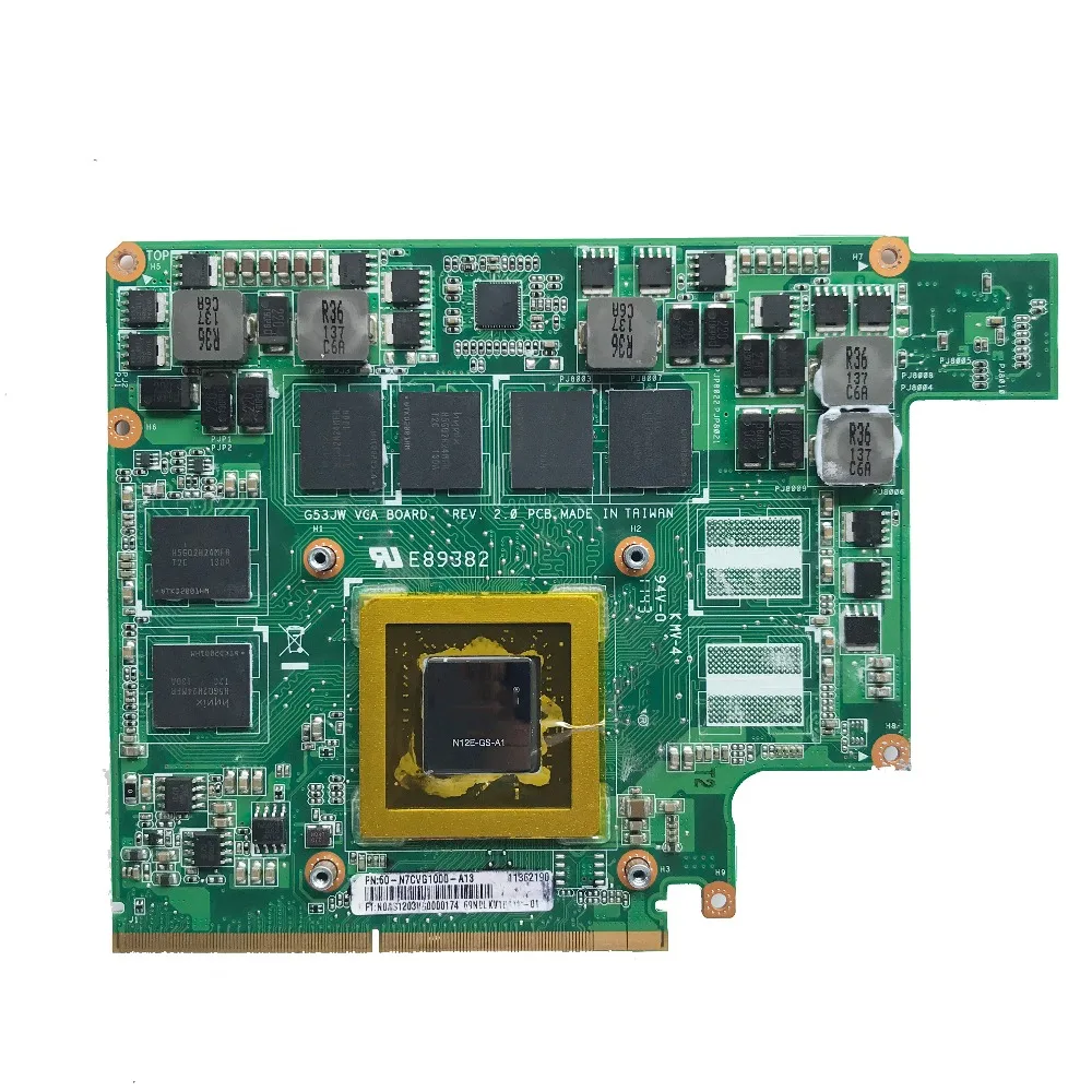 

Excellent For ASUS G73SW G73JW G53SW G53SX G53JW VGA board GTX 560M GTX560M 60-N7CVG1000 N12E-GS-A1 2GB DDR5 100% Good quality