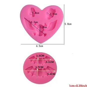 

2 Piece Halloween Silicone Skull Bat Mold aking Cake Decoration Jelly Sugar X7YC