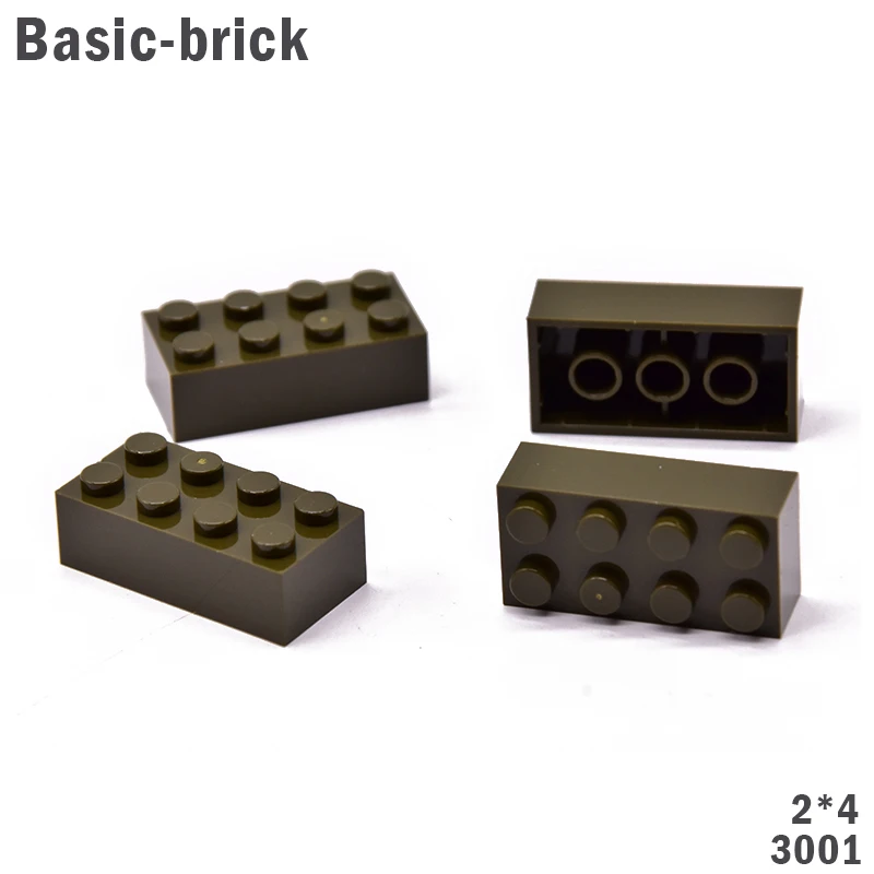 

10Pcs/lot MOC Basic Bricks 3001 2X4 Bricks Building Blocks Technic Creator Parts DIY Educational gifts Toys