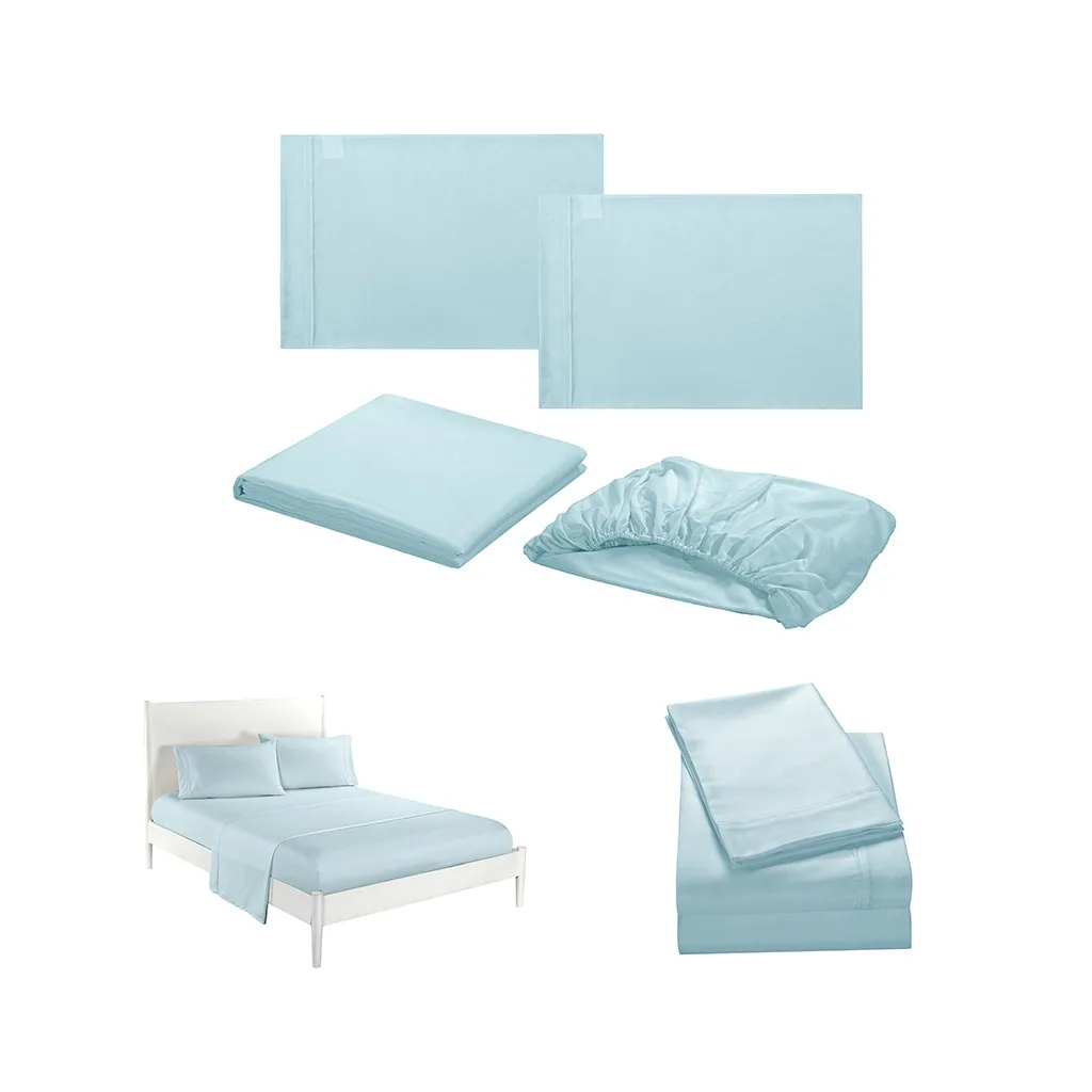 Classic Bedding set Solid Color Simple Series Sheets Bed Pillowcase Four PCS Set Comfortable bedspread bed cover | Дом и сад
