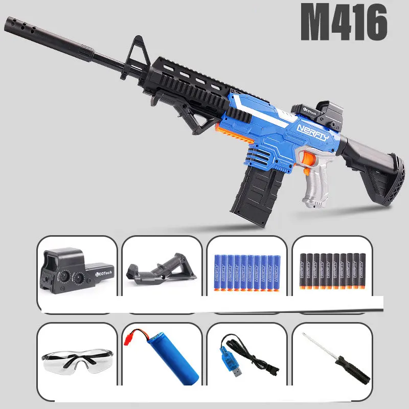 COOLFOX Electric Automatic Toy Gun for Nerf Guns Sniper Soft Bullets [Shoot  Faster] Camouflage Burst Soft