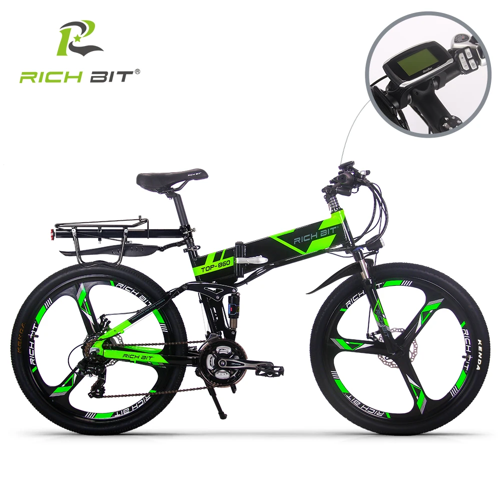 Горный Гибридный электровелосипед RichBit 36 В * 250 Вт 12 8 А. Ч. с литиевой батареей|folding