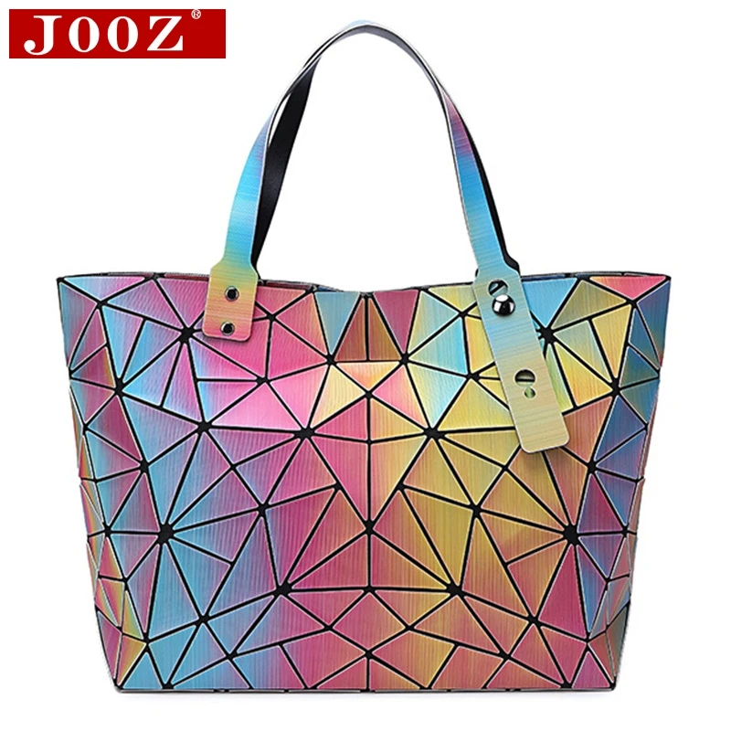 

JOOZ Brand Women fashion Handbags Women's Tote Bag Large Female Colorful Shoulder Bag Geometric plaid female hand bag Sac A Main
