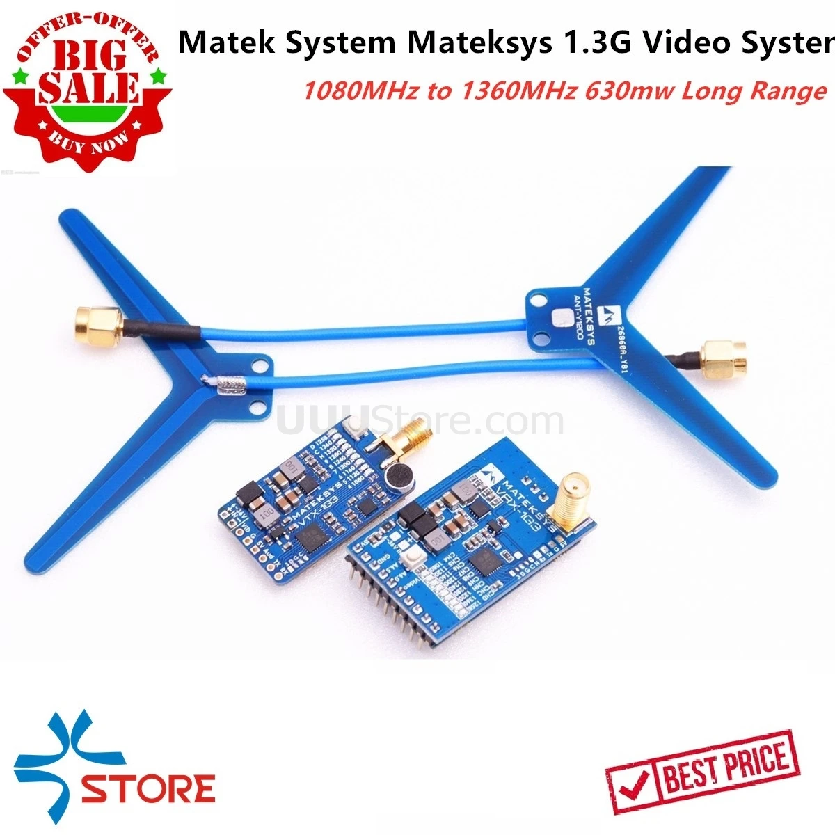 40 км дальность Matek System Mateksys VRX 1G3 VTX 1 3 ГГц FPV 2CH 9CH 630 мВт Передатчик Видео см ширина