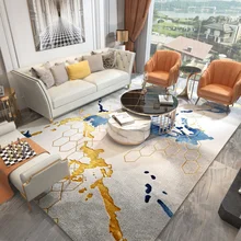 Современный минималистичный светильник, роскошный ковер для гостиной, китайский американский стиль, Европейский стиль, серое золото, художественный чайный столик, спальня