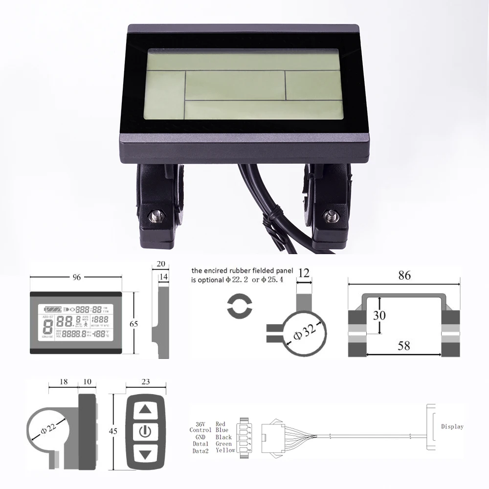 Контроллер электровелосипеда запчасти тормозной датчик KT ЖК дисплей 3 LCD 5 E